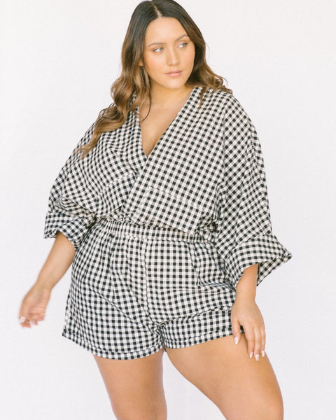 Lounge Set // Black Gingham