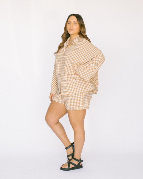 Lounge Set // Caramel Gingham