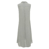 Sleeveless Shirt Dress- Stiletto Print