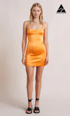 Stella Mini Dress- Tangerine