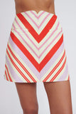 Sundial Stripe Mini Skirt