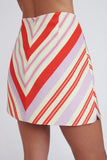 Sundial Stripe Mini Skirt