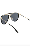 GG0672S001 - Black Aviators with Black Lens