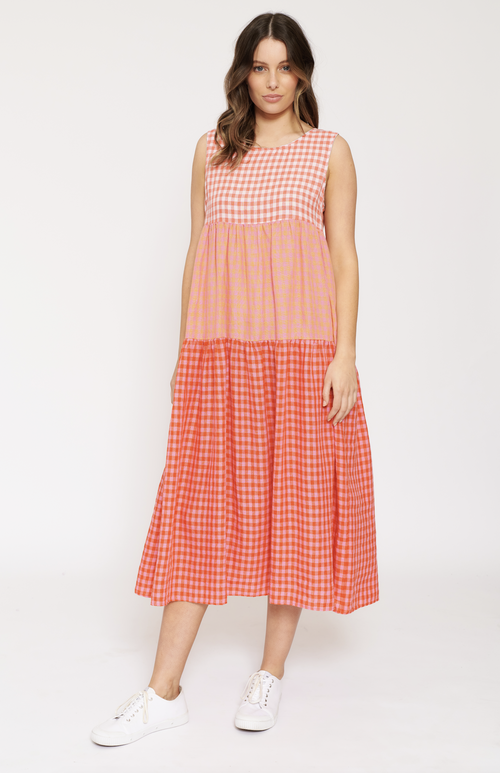 Splice Rosa Dress In Watermelon Gingham