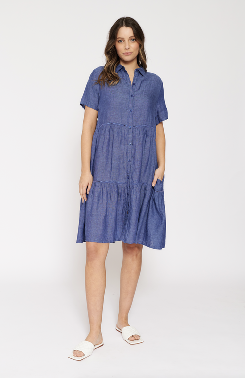 Lacey Hazel Dress In Denim