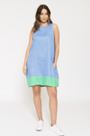 Lenna Linen Dress In Cornflower