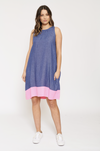 Lenna Linen Dress In Denim