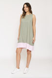 Lenna Linen Dress In Thyme