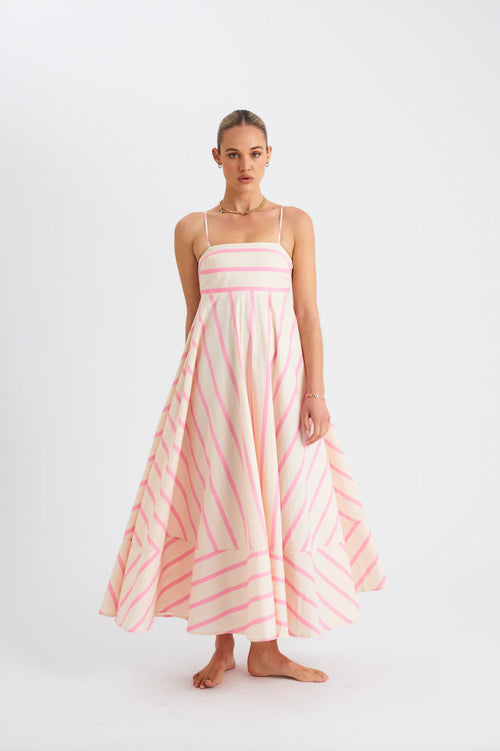 The Rue Dress- Bubblegum/Antique