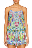 Shoestring Strap Playsuit- Bahia Bliss