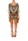 Short Round Neck Kaftan- The Caravan