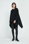 Zip Up Cape- Black