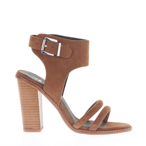 Tiki Heel- Cognac Suede