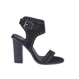 Tiki Heel- Black Suede Stud