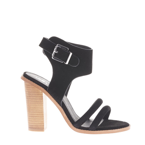 Tiki Heel- Black Suede