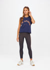 Cropped Muscle Tank- Navy