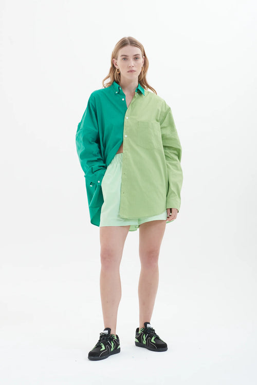 Victor Shirt in Lime/Teal