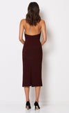 Cindy Midi Dress- Wine