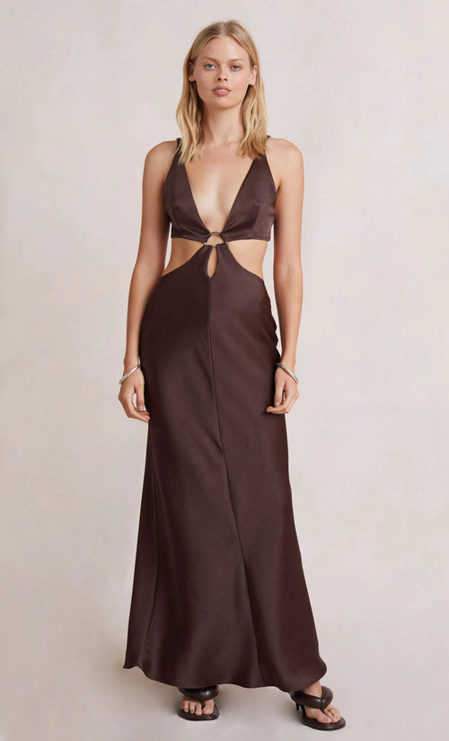 Felix V Maxi Dress- Chocolate