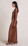 Annika L/S Maxi Dress- Chocolate