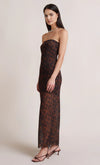 Checkmate Strapless Maxi Dress