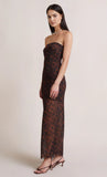 Checkmate Strapless Maxi Dress
