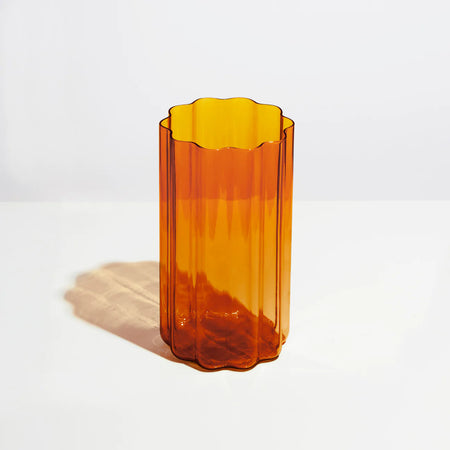 Two Wave Glasses- Amber