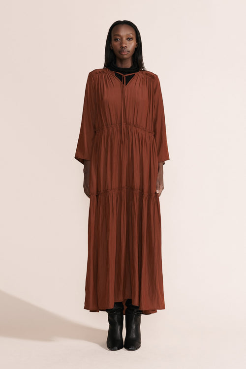 Lang Dress- Rust