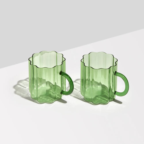 Wave Mug - Set of 2 Green