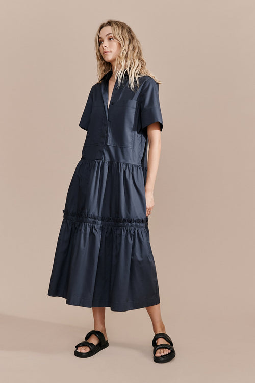 Aho Dress- Deep Navy