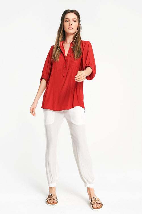 Eden Shirt- Vermillion