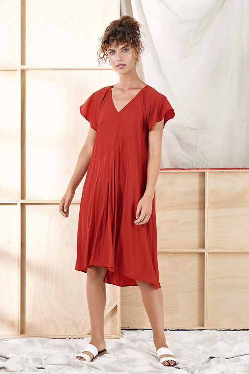 Fa Dress- Vermillion