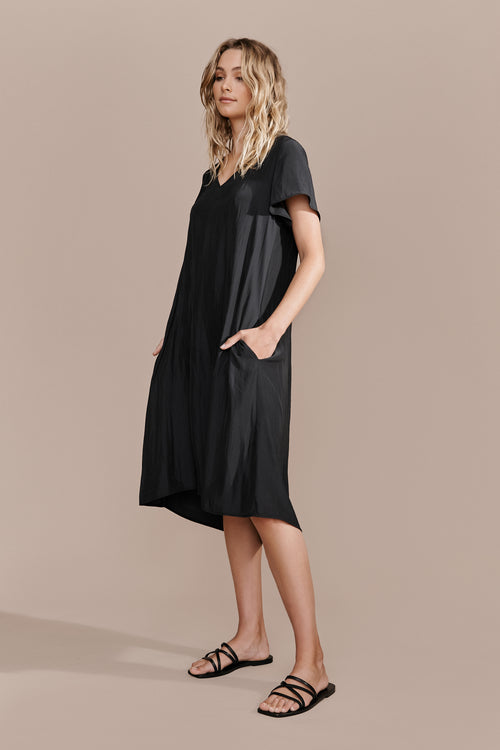 Tjana Tee Dress- Coal