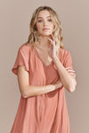 Tjana Tee Dress- Earthy Pink