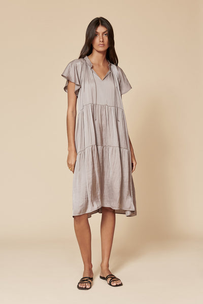 Vecka Dress in Mineral Brown