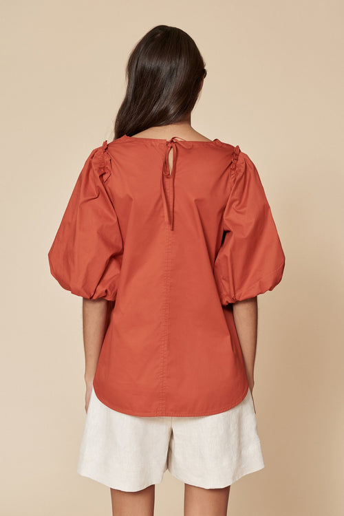 Iver Top in Red Ochre