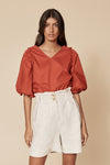 Iver Top in Red Ochre