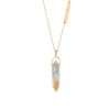 Tipped Mineral- White Howlite /Gold