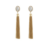 Wildest Dreams Grand Tassel Earring- White Howlite