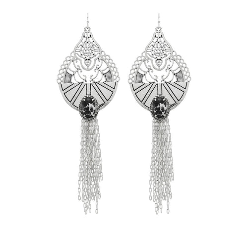 Wildest Dreams Grand Earrings- Black Marble