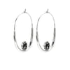 Wildest Dreams Hoop Earrings- Black Marble