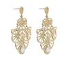 Wildest Dreams Ornate Earring- White Howlite