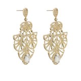 Wildest Dreams Ornate Earring- White Howlite