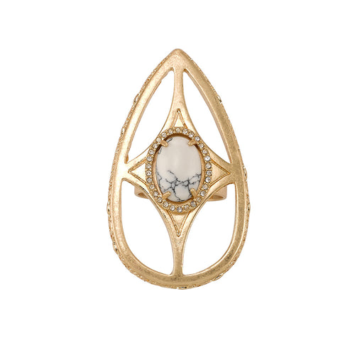 Wildest Dreams Ring- White Howlite