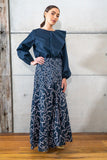 AM Willow Blouse - Navy cotton