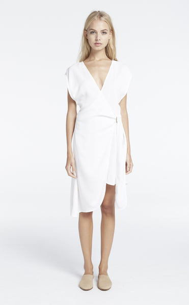 Northerly Wrap Dress- White