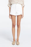 Zed Fray Denim Shorts- Cream