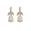 Orchids Silk Earrings- Snow