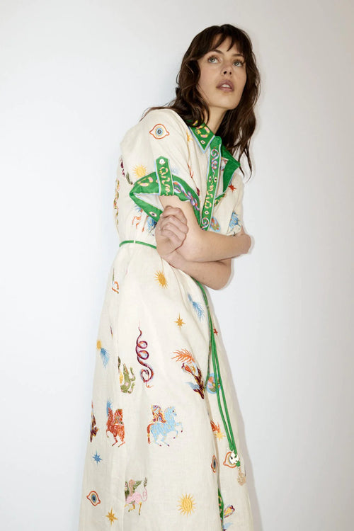 SEEKER EMBROIDERED SHIRTDRESS