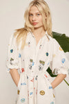 Soleil Embroidered Shirtdress